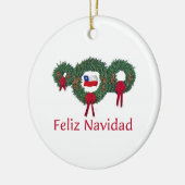 Chili Kerstmis 2 Keramisch Ornament (Links)
