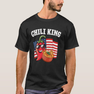 Chili Koning Peper VS Vlag Humor Keuken Enthousias T-shirt