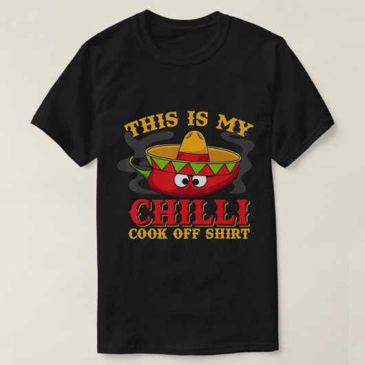 Chili kookt cadeaus Chili Cookoff Funny T-Shirt (Design voorkant)