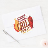 Chili Kookwedstrijd | BBQ Picknick Wedstrijd Ronde Sticker (Envelop)