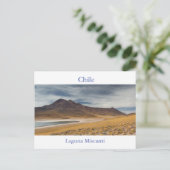 Chili - Laguna Miscanti carte postale avec texte (Debout devant)