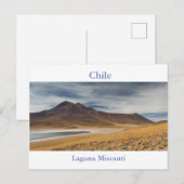 Chili - Laguna Miscanti carte postale avec texte (Devant / Derrière)