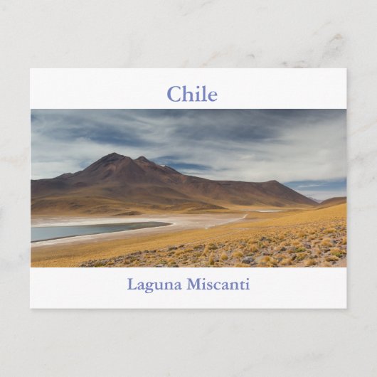 Chili - Laguna Miscanti carte postale avec texte (Devant)
