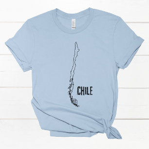 Chili Landkaart Chileense nationale grens overzich T-shirt