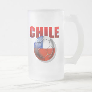 Chili logo voetbal vlag van Chili Matglas Bierpul