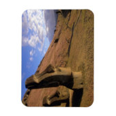 Chili, Paaseiland. Hillside met Moai Magneet (Verticaal)