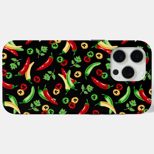 Chili paprika's en koriander Case-Mate iPhone case (Achterkant (horizontaal))