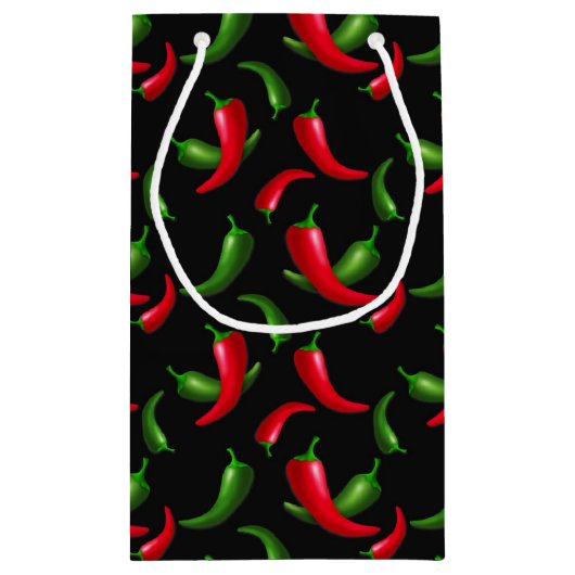 Chili paprika's patroon kleine cadeazakjes klein cadeauzakje (Achterkant)
