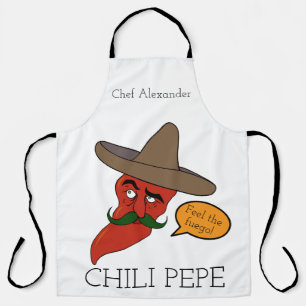 Chili Pepe personaliseren Long Apron Schort