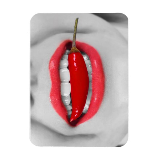 Chili peper lippen magneet (Verticaal)