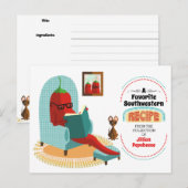 Chili peper Mexicaanse kookboek receptenkaart Briefkaart (Voorkant / Achterkant)