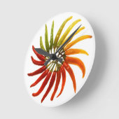 Chili Pepper Clock Ronde Klok (Hoek)