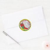 Chili Pepper Group Circle Lijst 2 Ronde Sticker (Envelop)