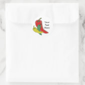Chili Pepper Group Ronde Sticker (Tas)
