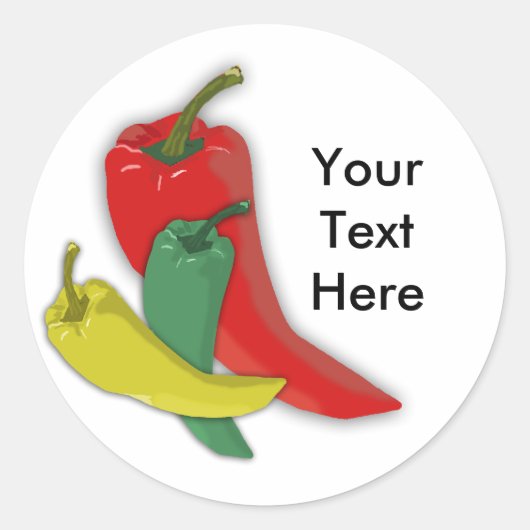 Chili Pepper Group Ronde Sticker (Voorkant)
