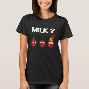 Chili Pepper Hot Habanero Saus Melk T-shirt