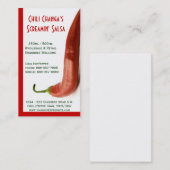 Chili Pepper Hot Red Pepper Salsa Visitekaartje (Voorkant / Achterkant)