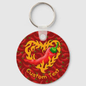 Chili Pepper met flathartkeychain Sleutelhanger (Voorkant)