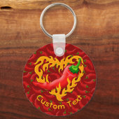 Chili Pepper met flathartkeychain Sleutelhanger (Voorkant)