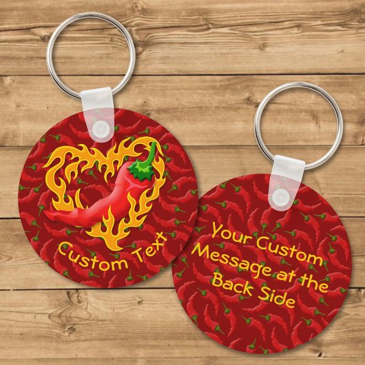 Chili Pepper met flathartkeychain Sleutelhanger