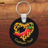 Chili Pepper met flathartkeychain Sleutelhanger (Voorkant)