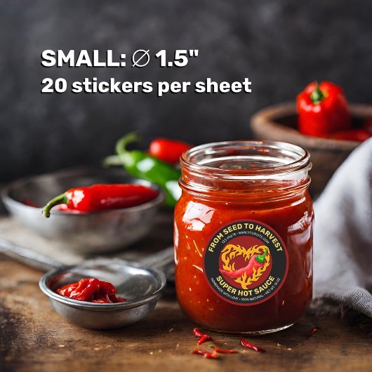 Chili Pepper met label voor vlamhart