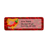 Chili Pepper met vlamhart Etiket (Voorkant)
