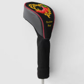 Chili Pepper met vlamhart Golfheadcover (Schuin)