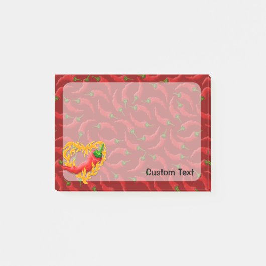 Chili Pepper met vlamhart Post-it® Notes (Voorkant)
