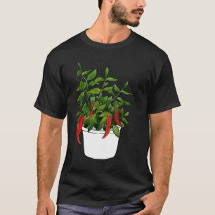 Chili Pepper Plant Peppers Chili Fruit Red Spicy T-shirt