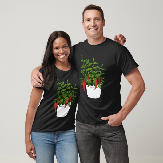 Chili Pepper Plant Peppers Chili Fruit Red Spicy T-shirt (Unisex)