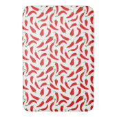 Chili Pepper Rood en Wit Badmat (Voorkant Verticaal)