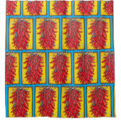 Chili Pepper Southwest Lizard Showgordijn Douchegordijn (Voorkant)