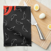 Chili Pepper Theedoek (Quarter Fold)