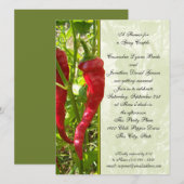 Chili Pepper Trouwdouche Kaart (Voorkant / Achterkant)