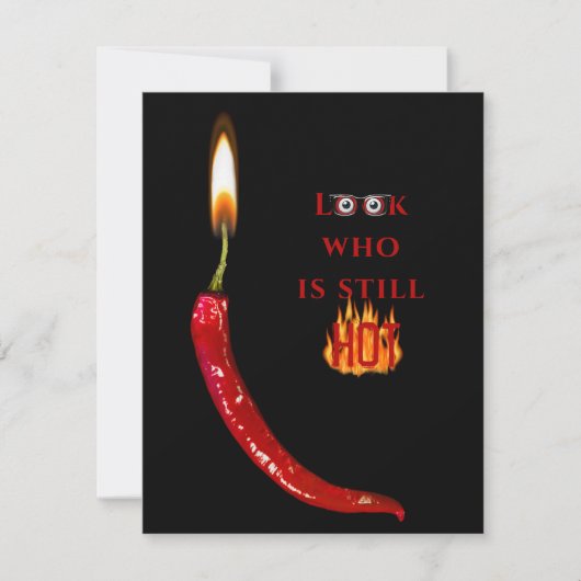 Chili Pepper Verjaardagsfeestje Kaart (Voorkant)