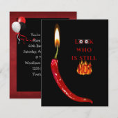 Chili Pepper Verjaardagsfeestje Kaart (Voorkant / Achterkant)