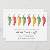 Chili Pepper Wedding Rehearsal Dinner Invite Kaart (Voorkant / Achterkant)
