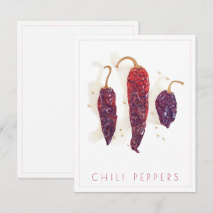 CHILI PEPPERS 4,25x5,5 Carte plate + texte