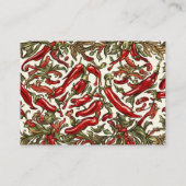 Chili Peppers Elegance Visitekaartje (Achterkant)