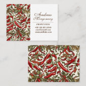 Chili Peppers Elegance Visitekaartje (Voorkant / Achterkant)