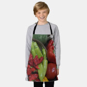 Chili Peppers en Veggies Kinder Schort (Gedragen)