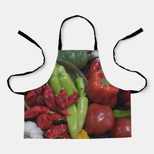 Chili Peppers en Veggies Kinder Schort