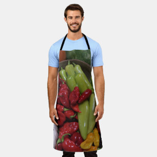 Chili Peppers en veggies Schort