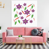 Chili Peppers Flower Blossom Canvas Afdruk (Insitu (Woonkamer))