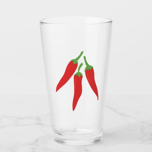 Chili Peppers Glas (Voorkant)