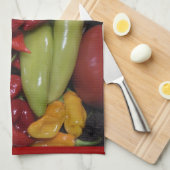 Chili Peppers Keukenhanddoek (Quarter Fold)
