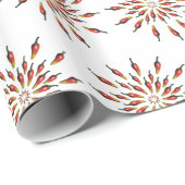 Chili Peppers Mandala Art Cadeaupapier (Rol Hoek)