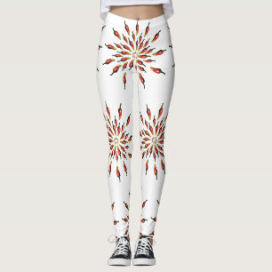 Chili Peppers Mandala Botanical Custom Leggings