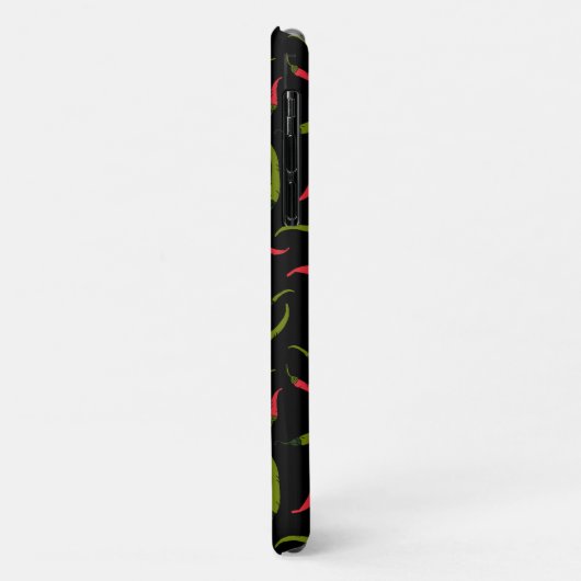 Chili Peppers Pattern op Black Case-Mate iPhone Case (Achterkant/links)